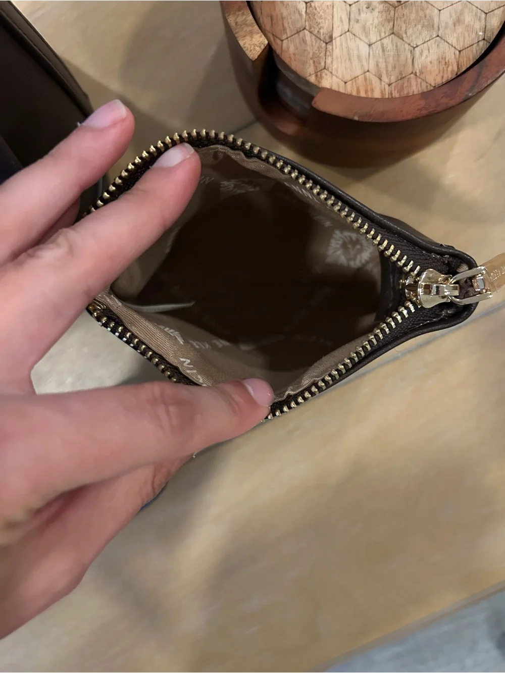 Anne Klein Brown Structured crossbody Tote with Pouch